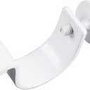 White Adjustable Curtain Rod Brackets (Set of 10) Drapery Rod Bracket for 3/4 or 5/8 Inch Rod, Curtain Rod Holder, Curtain Hardware Brackets, Single Rod Bracket1 1