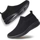vibdiv Men's Slip-On Walking Shoes Casual Sneakers Lightweight Breathable for Everyday Wear, Size 48