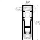 Commercial Automatic Door Bottom, Dark Bronze Anodized, 5/8‘’W x 36''L x 1-7/8‘’H, Aluminum Automatic Door Bottom, Surface Applied or Semi-Mortise, with Neoprene Insert, JS-4131RL