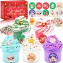 Christmas 5 Pack Butter Slime Kit for Girls, Birthday Gifts for Kids, Party Favor for Girls & Boys, Super Soft, Non Stickys, Xmas Gifts for Classroom Rewards, Christmas Stocking Stuffers for Kids