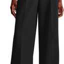 NIMIN Women Wide Leg Pants High Waisted Business Casual Work Trousers Dressy Pants with Pockets (Black, M)