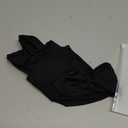 Tempt Me Women Mid Rise Bikini Bottoms Full Coverage Swimsuit Ruched Scrunch Swim Bottom (Small, Black)