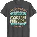 Assistant Principal Gift Funny Appreciation T-Shirt (M, Dark Heather Gray)