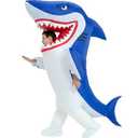 One Casa Halloween Inflatable Costume Adult, Blow Up Full Body Shark Suit Men Women (72INCH)