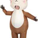 Geyoga Inflatable Otter Costumes for Adults, Funny Blow up Halloween Animals Costume, Full Body Sea Otter Cosplay Suit for Men Women Halloween Themed Party