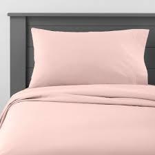 Pink Twin Size Sheet and Matching Pillowcase From Oeko Tex