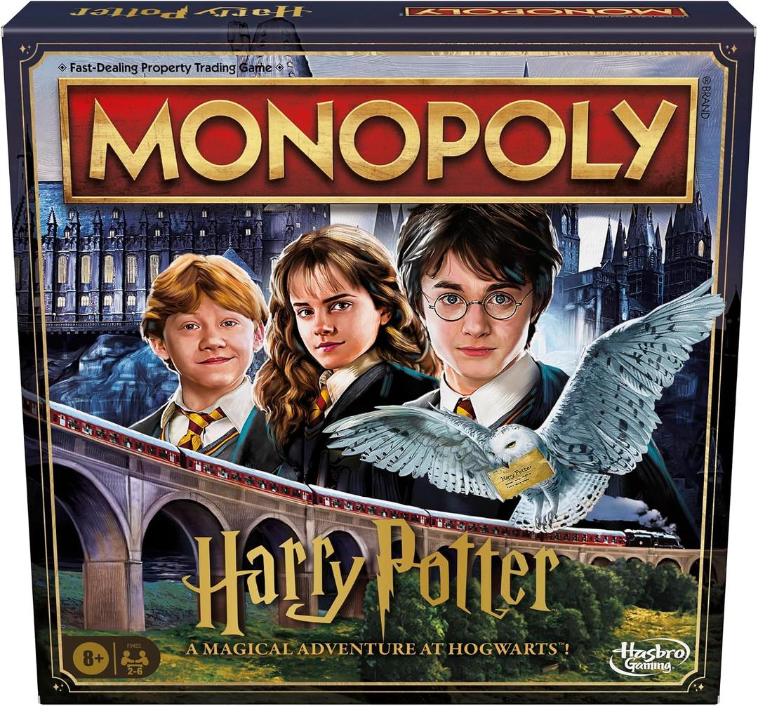 Hasbro Gaming Monopoly Harry Potter Edition Board Game | A Magical Adventure at Hogwarts | Ages 8 and Up | 2 to 6 Players | Family Games | Gifts for Kids and Adults, 29.2 x 29.2 x 0.1 cm