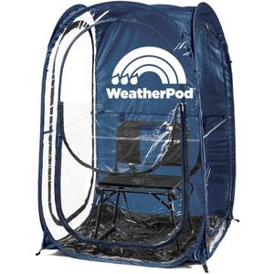 WeatherPod The Original Shark Tank MyPod 1-2 Person Pop-Up Pod - Stay Warm, Dry, and Out of The Sun - Weather Pod for Sports, Rain, or Wind (40"L x 40"W x 59"H, Hunter Green)