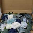 Aeaocvo 2 Packs Wedding Arch Flowers, 28”/20” Blue Artificial Flower Swag for Wedding Welcome Signs Ceremony, Reception, Floral Arch Arrangement, Backdrop Decoration