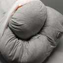 Momcozy Pregnancy Pillows with Cooling Cover, U-Shaped Full Body Maternity Pillow for Side Sleepers 57 Inch - Support for Back, Hip, Belly, Legs for Pregnant Women (Grey- Cooling Fabric)