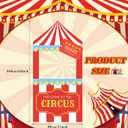 Honoson Circus Ticket Booth Photo Prop 63 Inch Circus Theme Party Decorations, Large Ticket Booth Cardboard Cutout Backdrop for Carnival Game, Birthday, Spring School Events
