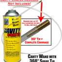 KBS Coatings 75015 36" Cavity Wand with 360 Degree Spray Tip (Cavity Coater Aerosol Can NOT Included)