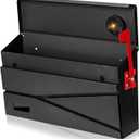 Wall Mount Mailbox, Large Capacity Mailbox for House, with Flag, Visibility Galvanized Steel Rust-Proof Metal Post Drop Box, Mailboxes for Outside, 15.74"9.84"4.33" Solar Lanterns Black