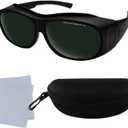 Laser Safety Glasses Red Light Therapy Goggles UV Blocking Laser Glasses for Laser Cosmetology Operator Eye Protection (Dark Green( Ipl200-2000nm))