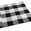 Cotton Buffalo Plaid Rug 2'x3' Black and White Checked Rug Washable Doormats Indoor Outdoor Rugs for Layered Front Door Mats, Porch, Kitchen, Farmhouse, Entryway, Size 90x150cm