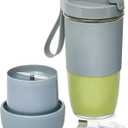 Oster Blend Active Portable Blender with Drinking Lid, USB Chargeable Personal Blender, Gray