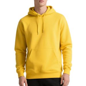 Men's Hoodies Pullover Hooded Sweatshirt Midweight Athletic Hoodie for Men Long Sleeve Fleece Sweat Shirt with Pocket (X-Large, Yellow)