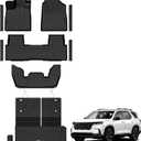 Auxko All Weather Floor Mats Cargo Mat with Backrest Mat for 2023-2025 Honda Pilot TPE Liners Accessories Guard Odorless Anti-Slip Floor Liners & Trunk Liner with Back Seat Protectors for Honda Pilot