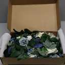 Ling's Moment 5FT Dusty Blue Artificial Flower Garland Rose Leaves Floral Garland Arch Flowers Vine Table Centerpieces Decoration