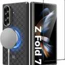 BENKS for Samsung Galaxy Z Fold 7 Case with Screen Protector, MagSafe-Compatible Kevlar Case, Hinge Protection Shockproof Magnetic Phone Case for Z Fold 7, ArmorGrid ArmorAir Grand Combo