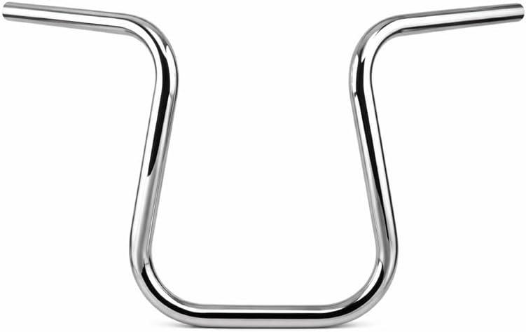 10" Rise 1" Ape Hanger Handlebar Chrome Motorcycle Handlebar Compatible with Sportster XL883 XL1200 Softail Cruiser Bikes Shadow Intruder Vulcan Drag Star Custom (Chrome, 10inch)