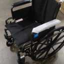 Medline Comfortable Folding Wheelchair with Swing-Back, Desk-Length Arms and Elevating Footrests, 18W x 16D Seat,