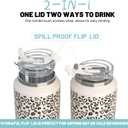 Hydraful 64 oz Tumbler with Handle and Straw - 100% Leak-Proof - Insulated Cup Reusable Stainless Steel Large Water Bottle Travel Mug for Gym, Hiking, and Camping - Gifts for Women Men Him Her