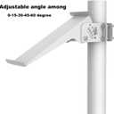 Adjustable Slar Panel Pole Mounting Bracket Rack Kit for 50W Solar Panel - Fit Pole Dia 2.35 - 4.0 Inch / 60mm - 100mm