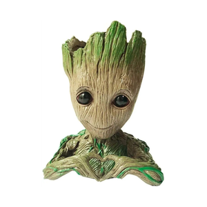 VC Flower Pot, Green, One-Size (Polyvinyl Chloride, 16x14x13 cm)