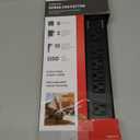 Prime Wire PB802135 6-Outlet Metal Power Workshop Surge Protector with 14-3 SJT 15-Feet Cord Black