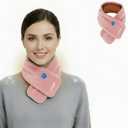 USB-Powered Heated Scarf, Graphene 3-Second Heat Neck Warmer, Cordless Heating Pad for Neck Pain Relief, Winter Camping Gifts (Power Bank Not Included)