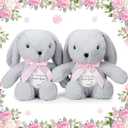 HyDren 2 Pieces Flower Girl Gifts Wedding 10 Inch Bunny Stuffed Animal Will You Be Our Flower Girl Proposal Gifts from Bride for Wedding Proposal Anniversary Party