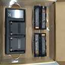 K&F Concept NP-F550 Battery 2-Pack and Dual LCD Battery Charger Compatible with Sony NP-F570, F550, F750, F770, F930, F950, F960, F970 Batteries, LED Lights, Monitors, and Camera Sliders