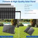 POPOSOAP 55W Solar Pond Waterfall Box with Fountain Pump, 304 Stainless Steel Pond Waterfall Spillway, Pond Spillway with 9.8FT PU Corrugated Tubing for Garden Waterfall,Water Features-P5552H