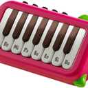 15 Key Pocket Piano Mini Electronic Piano One Click Switching Between 3 Different Tones Illuminated Keys Interesting Portable Music Instrument for Trip Home Camping Outdoors