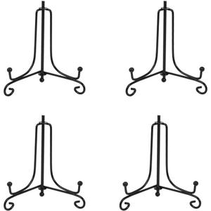 (2 pack)Iron Display Stand, Black Iron Easel Plate Display Photo Holder Stand, Displays Picture Frames, Cookbooks, Decorative Plates, Tablets and Art 5 Inch