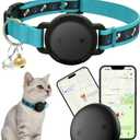 GPS Cat Tracker Collar (iOS & Android)- Dogs GPS Tracker Smart Pet Activity Tracker, No Subscription, Works with Google Find Hub & Apple Find My App, Anti-Lost for Keys, Pet Items Blue (1 Pack)