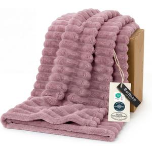 Bedsure GentleSoft Pink Fleece Blanket for Couch - Cozy Soft Blankets for Women, Cute Small Throws for Girls, Pink Decor Gifts for Home Room Office, 50x60 Inches