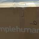 simplehuman 40 Liter / 10.6 Gallon Slim Kitchen Step Trash Can With Secure Slide Lock, Black Plastic