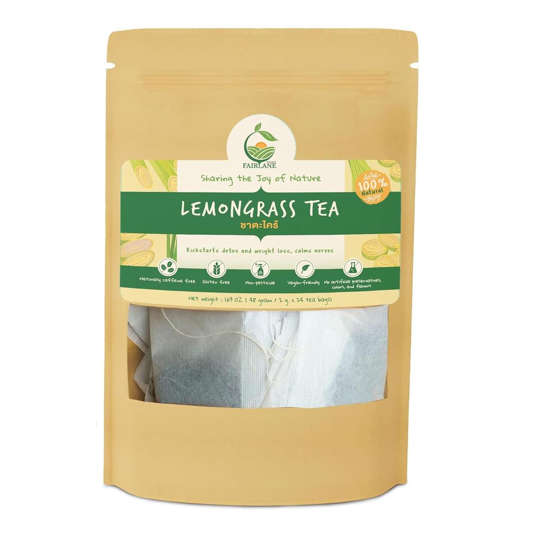 HappyLyfe Fairlane Organic Lemongrass Tea - 50g (24 pieces) | Refreshing Thai Herbal Tea (EXP 02/23/27)