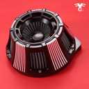High-Flow Exposed Air Cleaner Intake Kit for Harley-Davidson, Fits Sportster, Dyna, Softail, Touring & M8 Air Filters (Contrast Cut, Fitment B : 93-15 Softail&Dyna,01-07 Touring)