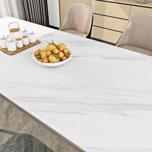 Livelynine 36 x 197 Inch Extra Large Carrera White Marble Contact Paper for Countertops White Marble Countertop Peel and Stick Waterproof Wallpaper for Bathroom Counter Bedroom Desk Table Top Cover