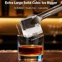 Electactic Clear Ice Cube Makers- Produces 9 Large, 1.6" Clear Ice Cubes per Hour, 24H Timer, Self-Cleaning, 5 Ice Cube Sizes for Cocktails, Whiskey & Bourbon