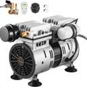 VEVOR Pond Aerator, 550W Power 5.2CFM for Up to 3 Acre 50' Includes 3/4 HP Timer & Valves, Air Compressor for Deep Water Oxygen Circulation, for Lake, No Diffuser, Black