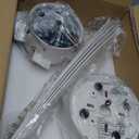 48" Ceiling Fans with Lights-Low Profile Ceiling Fan with Light and Remote/APP Control,Flush Mount,DC Reversible,LED Dimmable Modern Ceiling Fans for Bedroom,Indoor/Outdoor Patio Use(White)