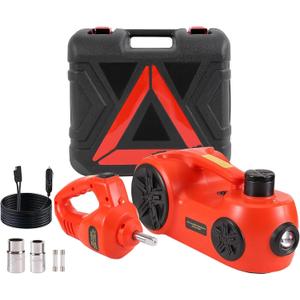 EFFIROSO Electric Car Jack for Carbon Steel Easy, 12V Hydraulic Floor Jack Kit with Impact Wrench Tire Inflator Pump SUV Emergency Lift 5Ton/11023Lbs Lifting Range 6.117.7 Incha