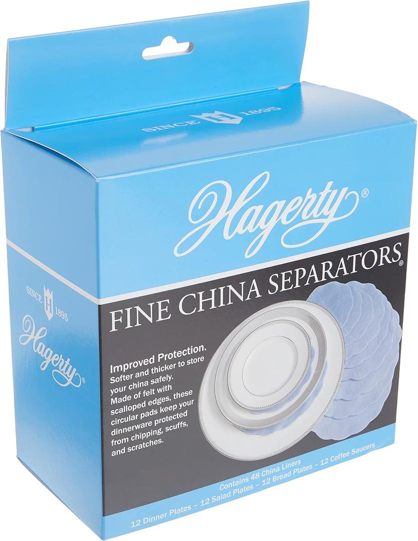 Hagerty Fine China Plate Dividers, Set of 48, Blue