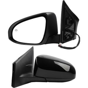Dasbecan Left Driver Side Mirror Compatible with Toyota Corolla 2014-2019 Power Glass Heated Paint to Match Door Mirror Assembly Replaces TO1320294 8794002F31C0 Black 5Pins