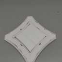 Farmhouse Small Decorative Mirrors for Wall Decor Living Room 7.9 inch, Hanging Distressed White Vintage Wood Frame Bedroom Mirror, Rustic Rhombus Wall Mounted Mirror for Home Decor (Rhombic)