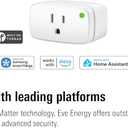 Eve Energy (Matter) 2 Pack Smart Plug, App and Voice Control, 100% Privacy, Matter Over Thread, Works with Apple Home, Alexa, Google Home, SmartThings, Requires Thread Border Router